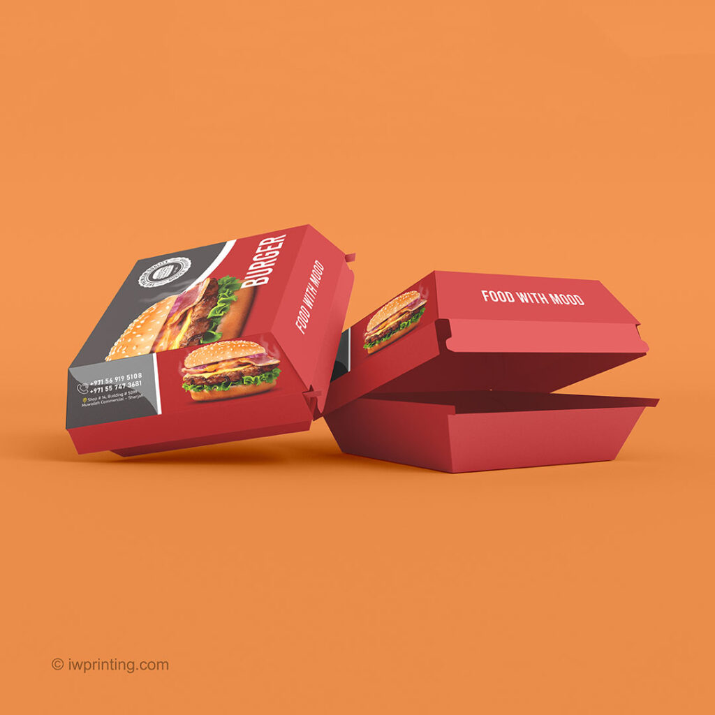burger box printing