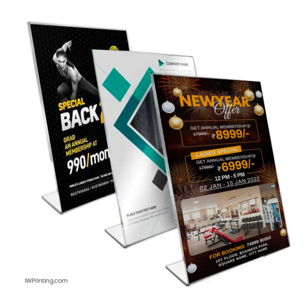Acrylic Sign Holder : L Shape Display - Image 3