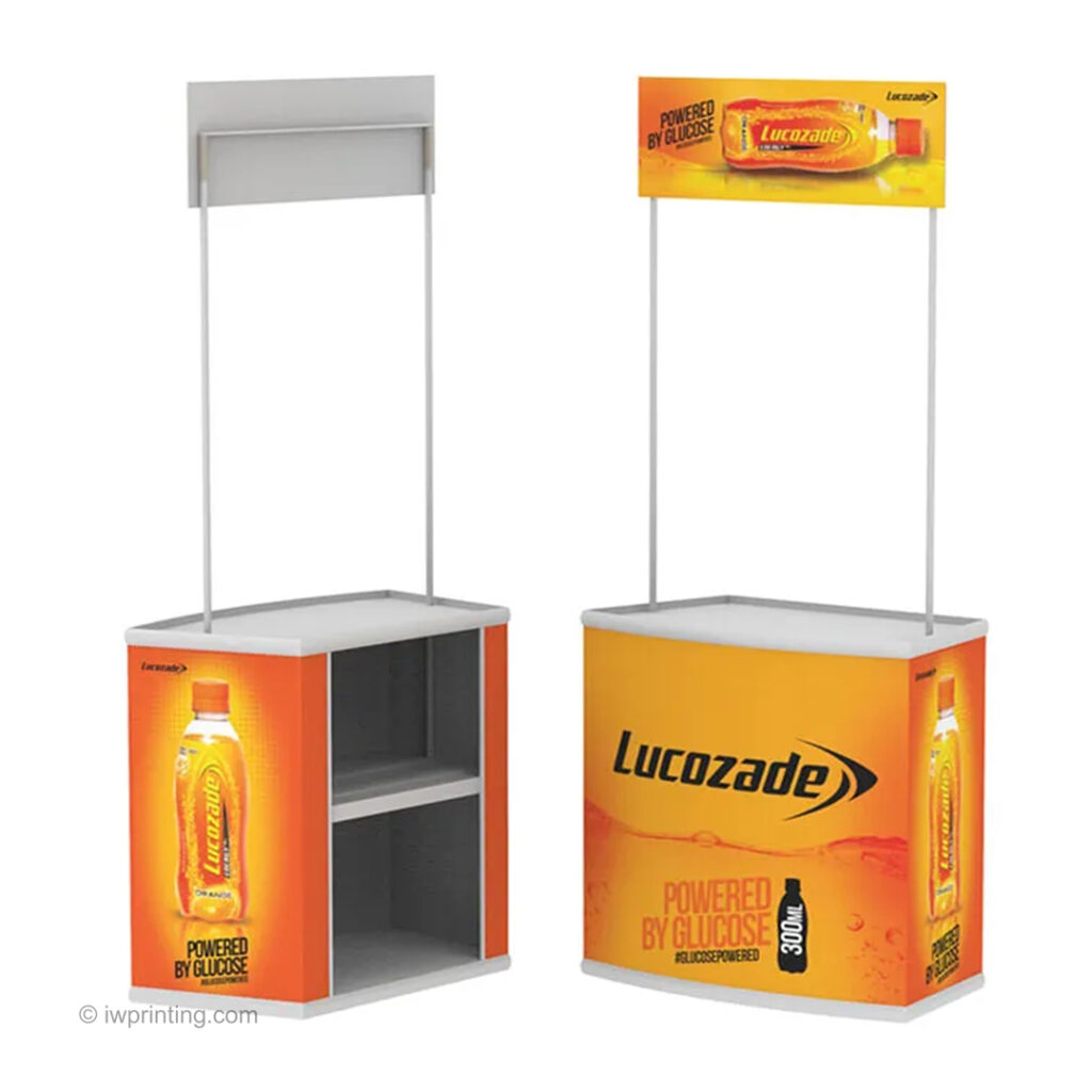 portable promotional counter table