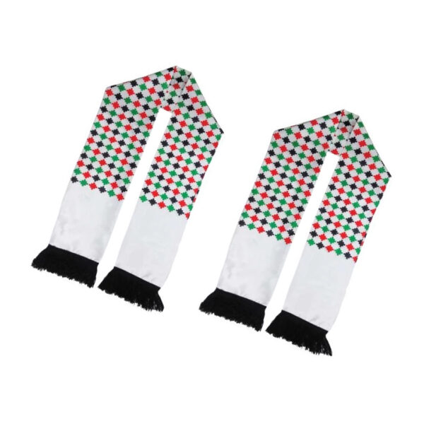 UAE Flag Knitted Scarf with Logo Printing - Image 2