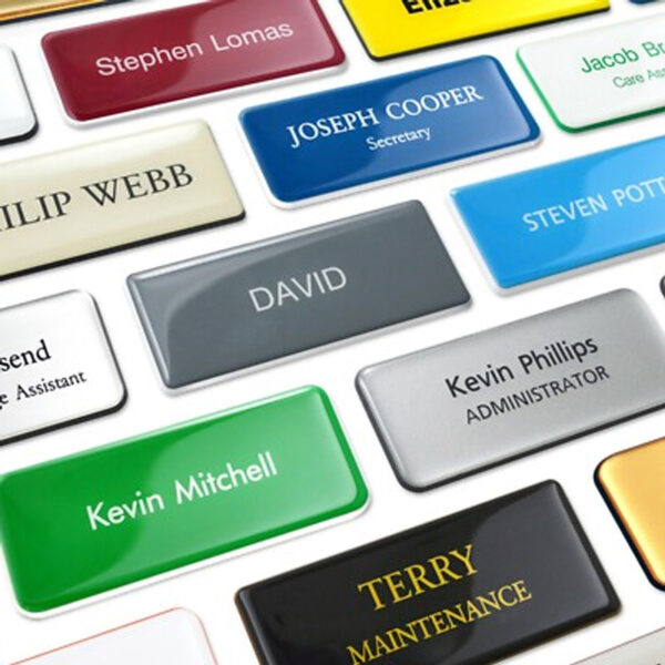 personalised name badges