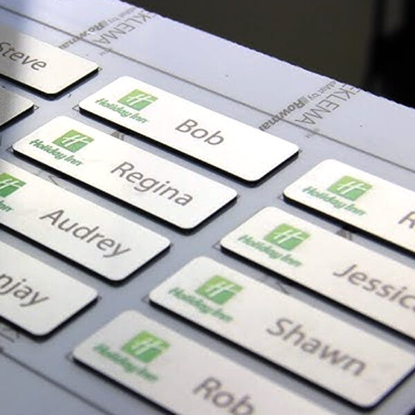personalised name badges