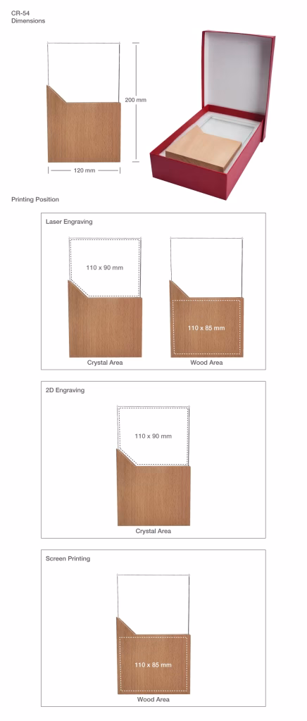 Wood and Crystal Awards with Box in Dubai _IW_Printing