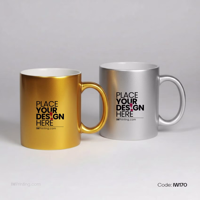 Gold and Silver Coffee Mugs Printing in Dubai