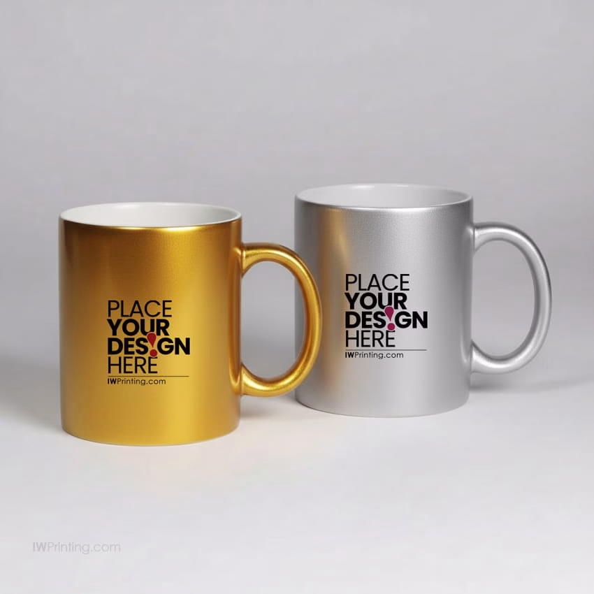 Gold and Silver Coffee Mugs Printing in Dubai
