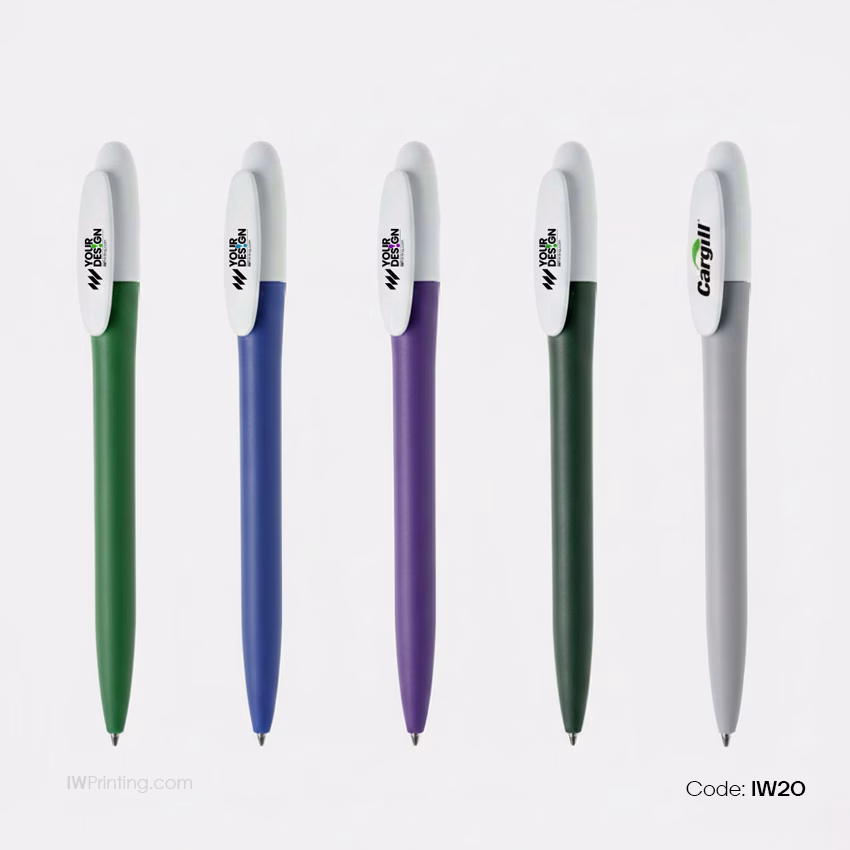 Plastic Pens Colored Barrel _ Promotional Pens Printing in Dubai _IWPrinting.com