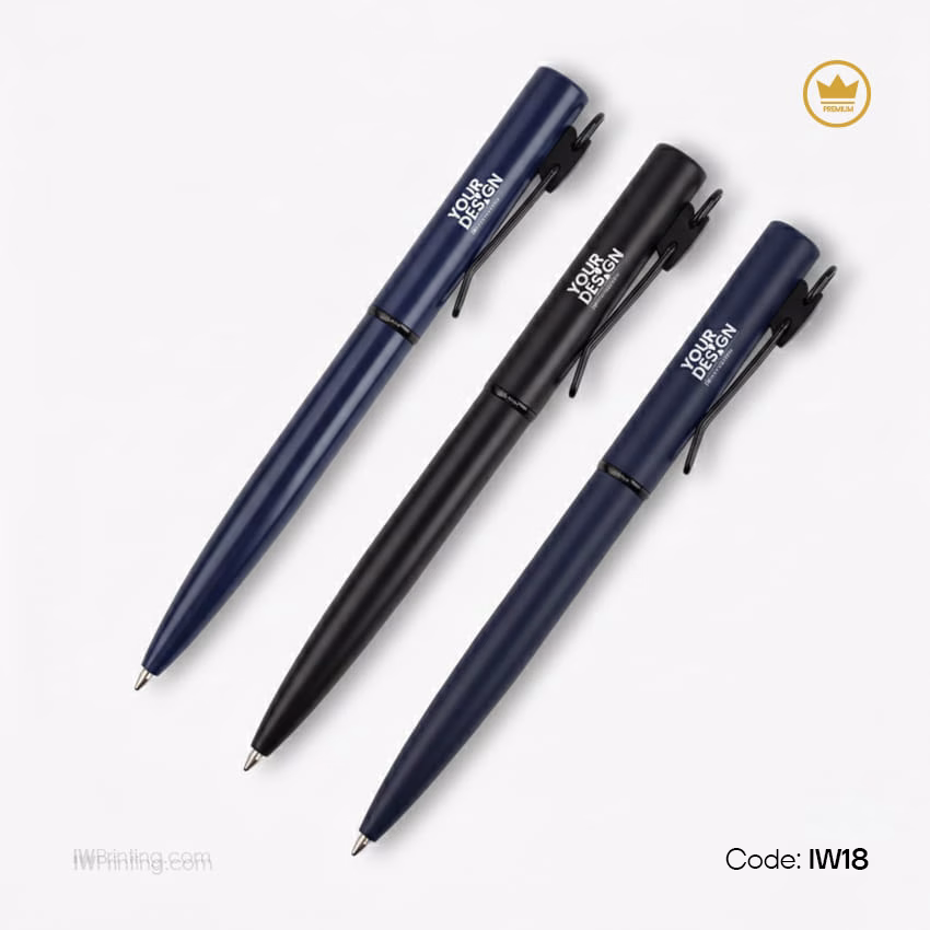 Metal Pen Royal Blue Promotional Pens Printing in Dubai _ IWPrinting.com