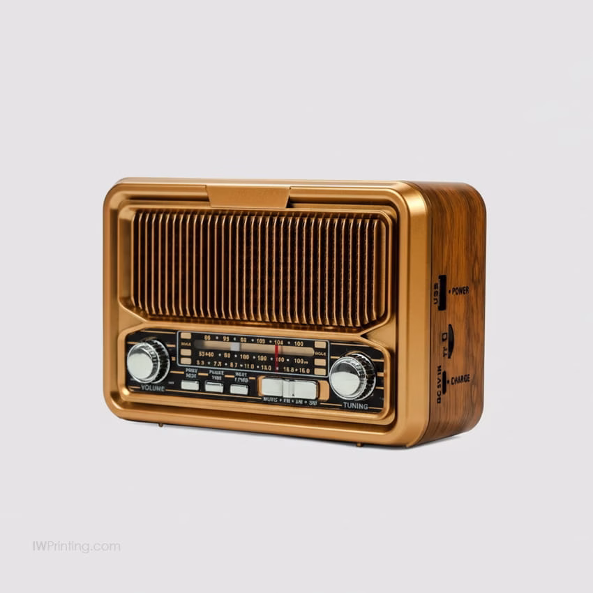 Vintage Design Bluetooth Speaker with Radio and Solar Panel