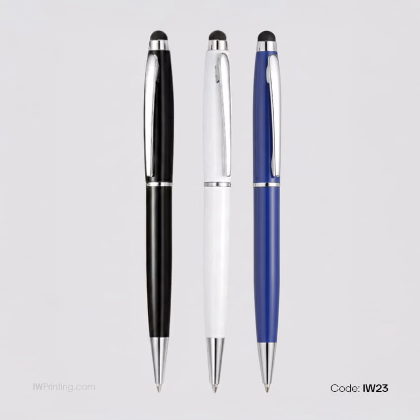 METAL BALL PEN WITH STYLUS _ Online Promotional pen Printing _ IWPrinting.com