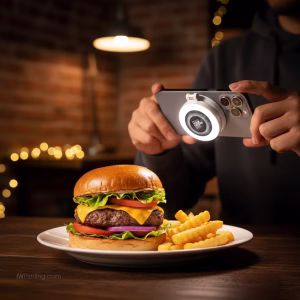 Pocket Selfie Ring Light with MagSafe, Bi-Color LED, 180° Flip Design_IW_Printing