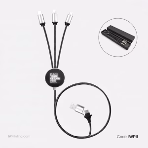 Multi Charging long cable with Light Up Logo _ IW_Printing_ Corporate Gifts Printing