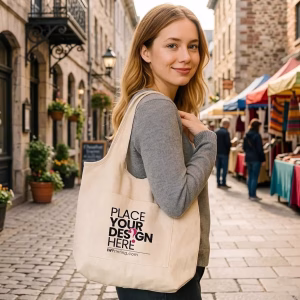 Cotton Hobo Bags with Front Pocket - Order Online - Jute Bag Printing in Dubai