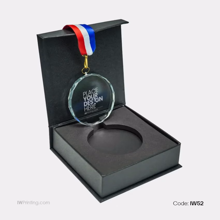 Glass Medals with Ribbon printing in Dubai - IWPrinting.com