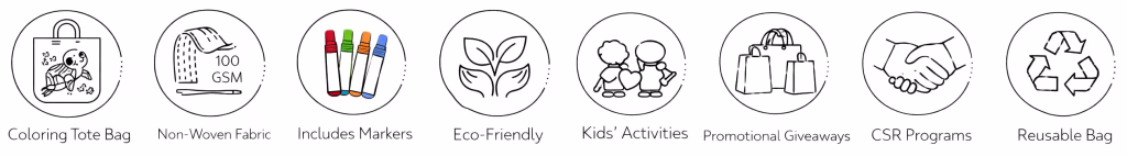 Mini Non-woven Bags 100GSM, 4 Color Markers - IWPrinting.com