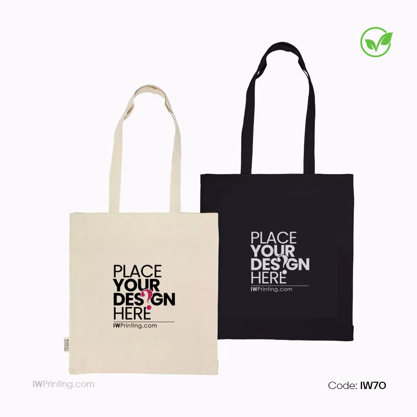 Recycled Cotton Tote Bags Printing in Dubai - Online Tote bag printing IWPrinting.com