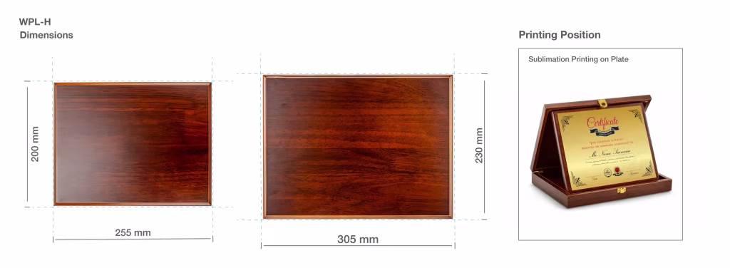 Wooden Plaque - Horizontal with Presentation Box - IWPrinting