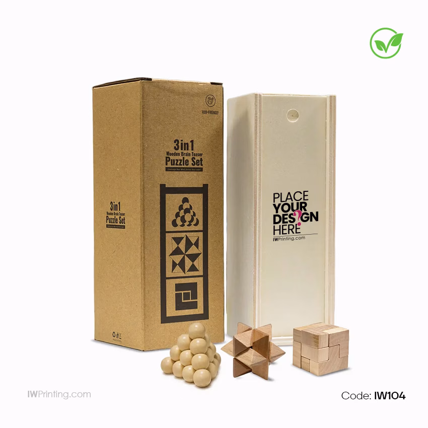 Wooden Brain Teaser Puzzle Box in Dubai - IWPrinting.com order online