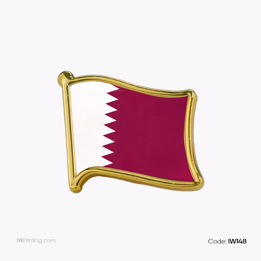 Qatar Flag Badge in Dubai - Order Online IWPrinting.com