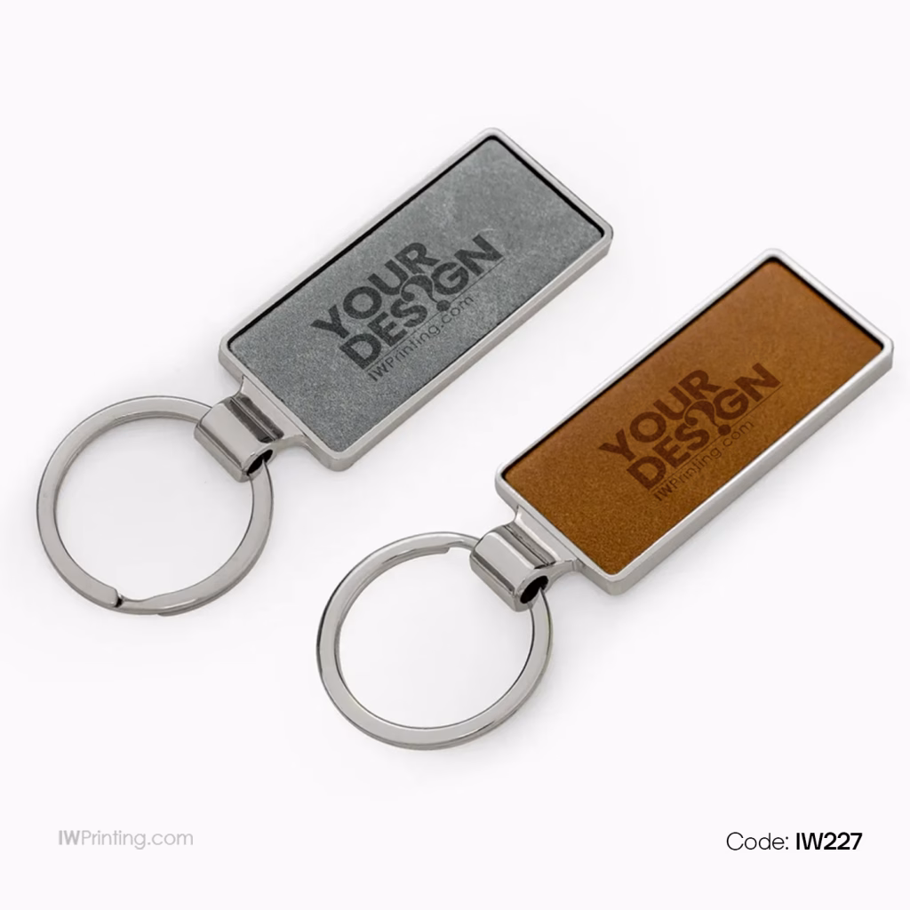 Silver Shiny Metal Keychains - IWPrinting.com Order Online now