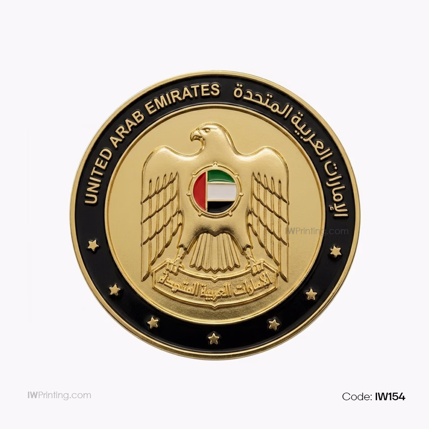 Round Shaped Eagle Metal Badge – UAE IWPrinting.com - Online
