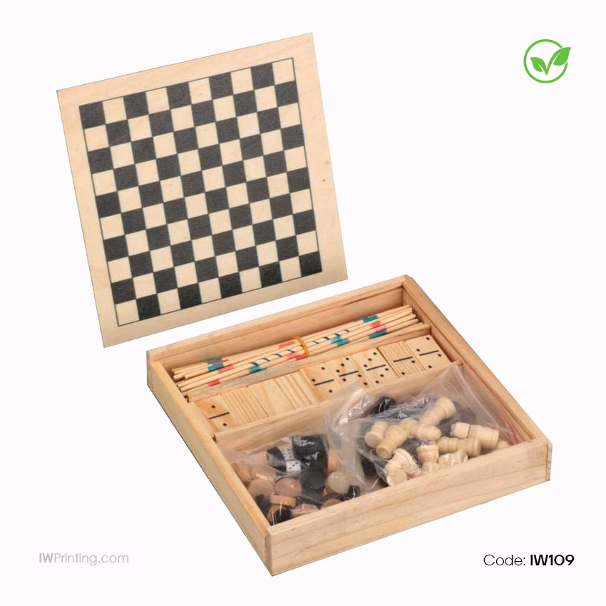 Wooden Games Box gift printing in UAE - IWPrinting - Order Online