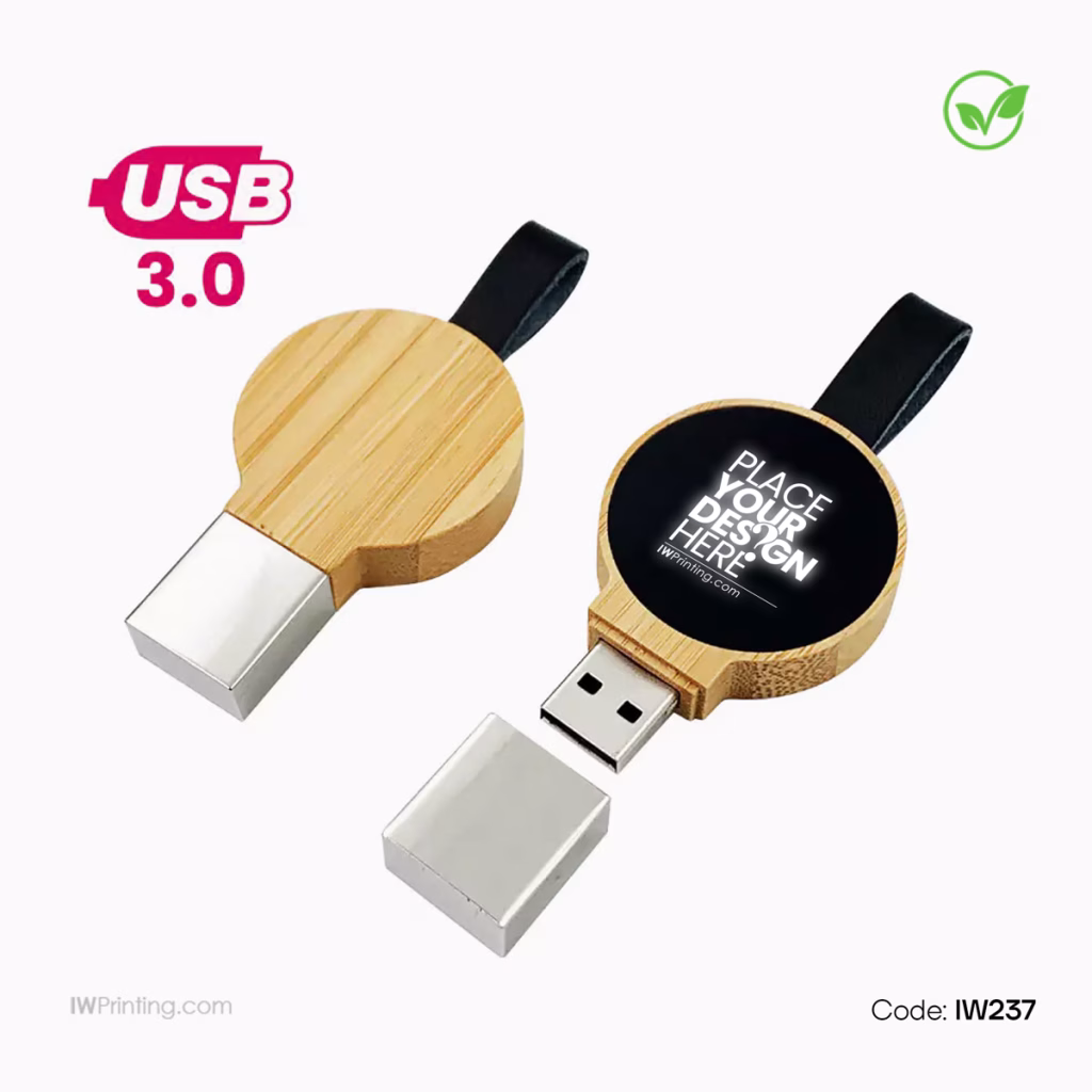 Bamboo Round USB in Abu Dhabi - IWPrinting Order online