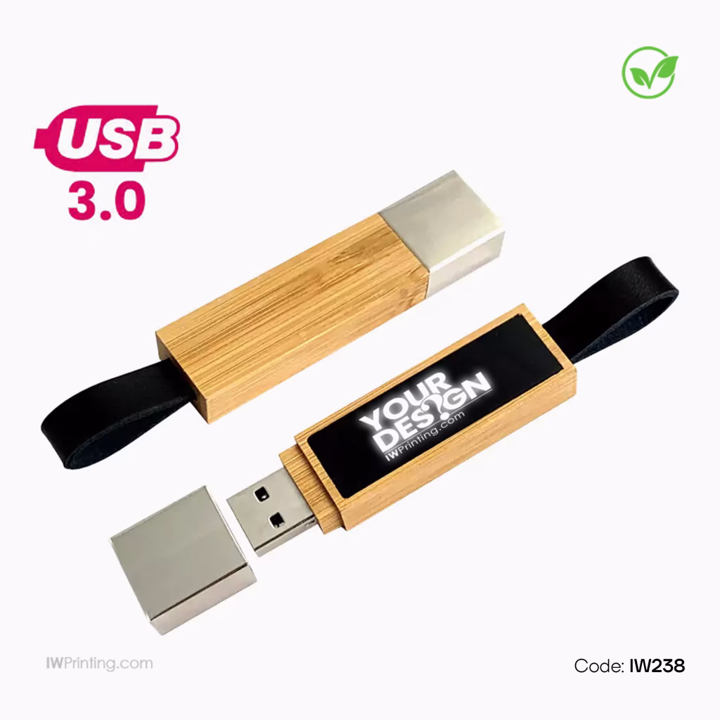 Bamboo Round USB in Dubai - Order Online USB IWPrinting.com