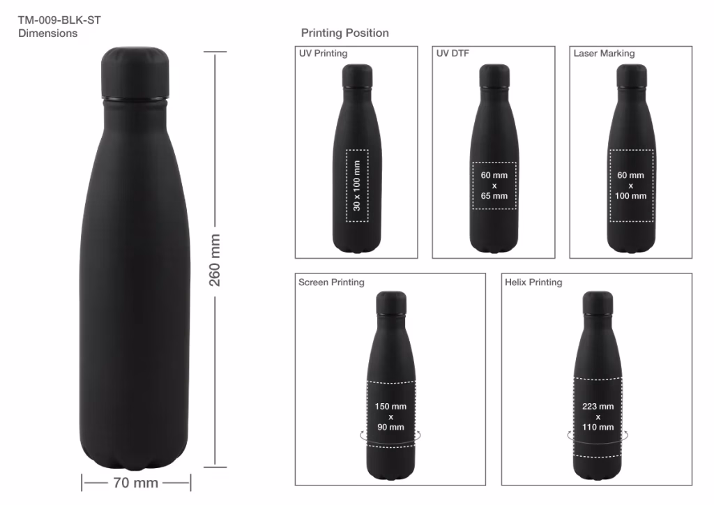 Soft Touch Water Bottle Printing in Dubai