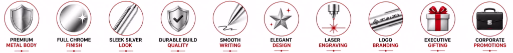Chrome Metal Pens in Dubai-IWPrinting.com