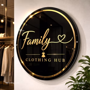 Round Shape Acrylic Signage in Dubai - UAE Best Online Signage Website