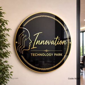 Round Shape Acrylic Signage in Dubai - UAE Best Online Signage Website