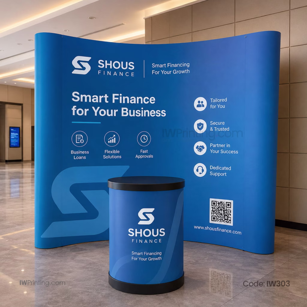 Curved Pop Up Stand Printing in Abu Dhabi - IWPrinting.com