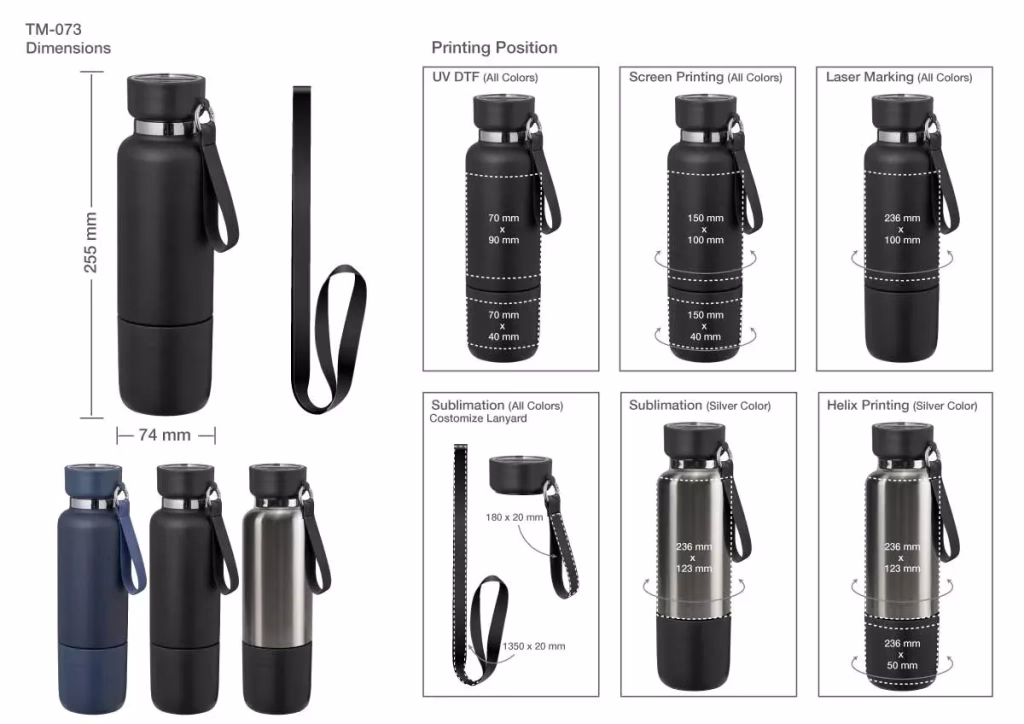 SS Bottle Printing in Dubai - Icons