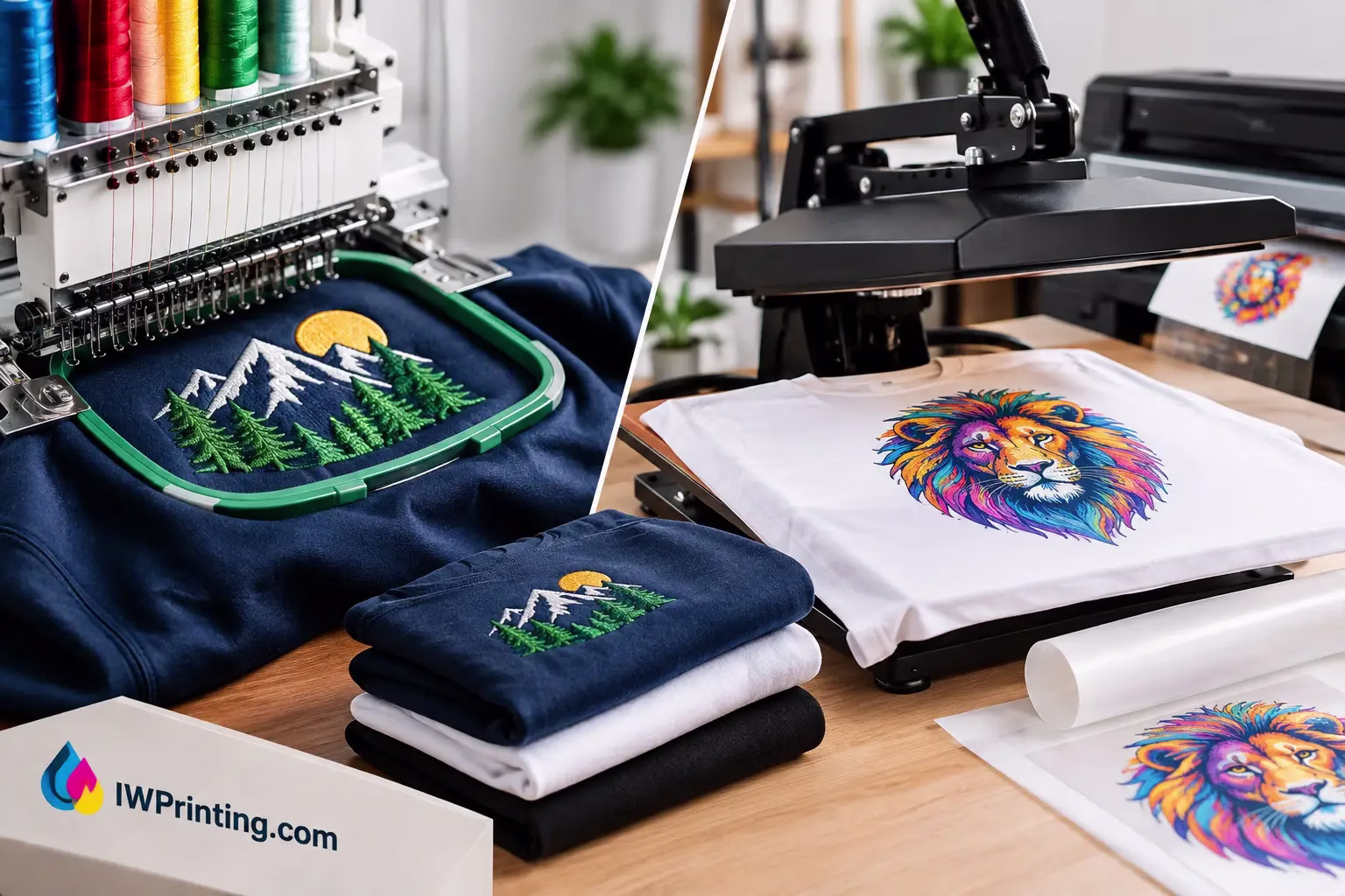 Embroidery Versus DTF Printing for Apparel